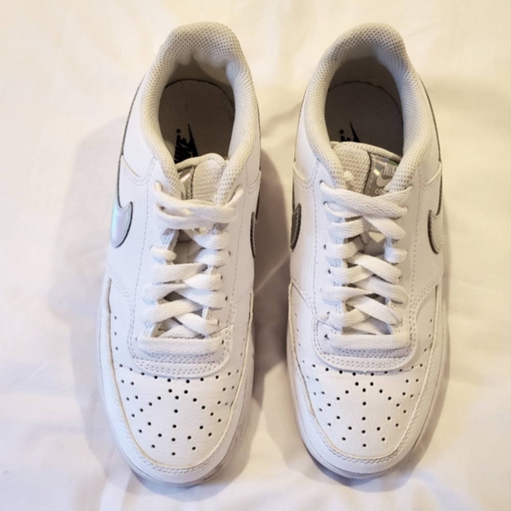 Nike Court Vision Low White‎ Iridescent Women's Size 6.5